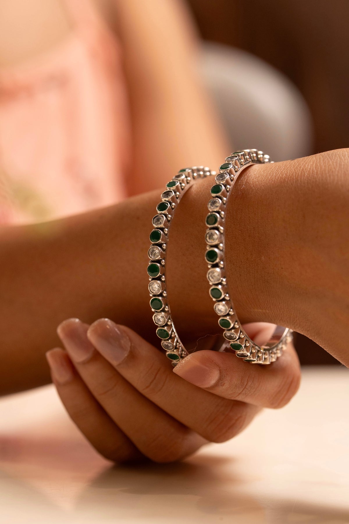 Mishi Emerald Trail Bangle