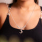 Celestial Crescent Drop Necklace