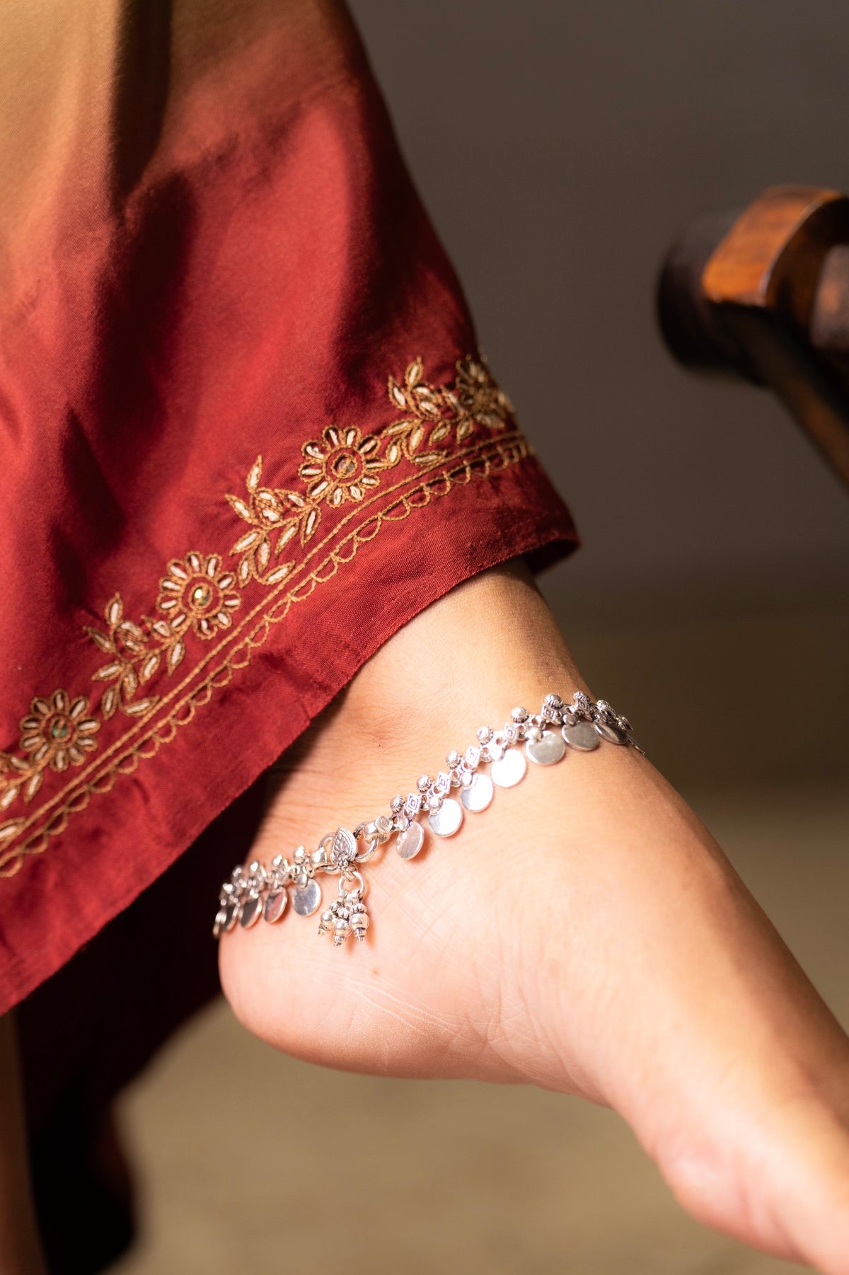 Aadhya Classic Coin Anklet Pair
