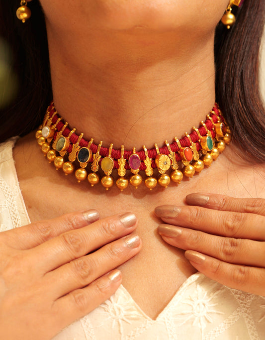 Anokhi Navratna Bead Choker