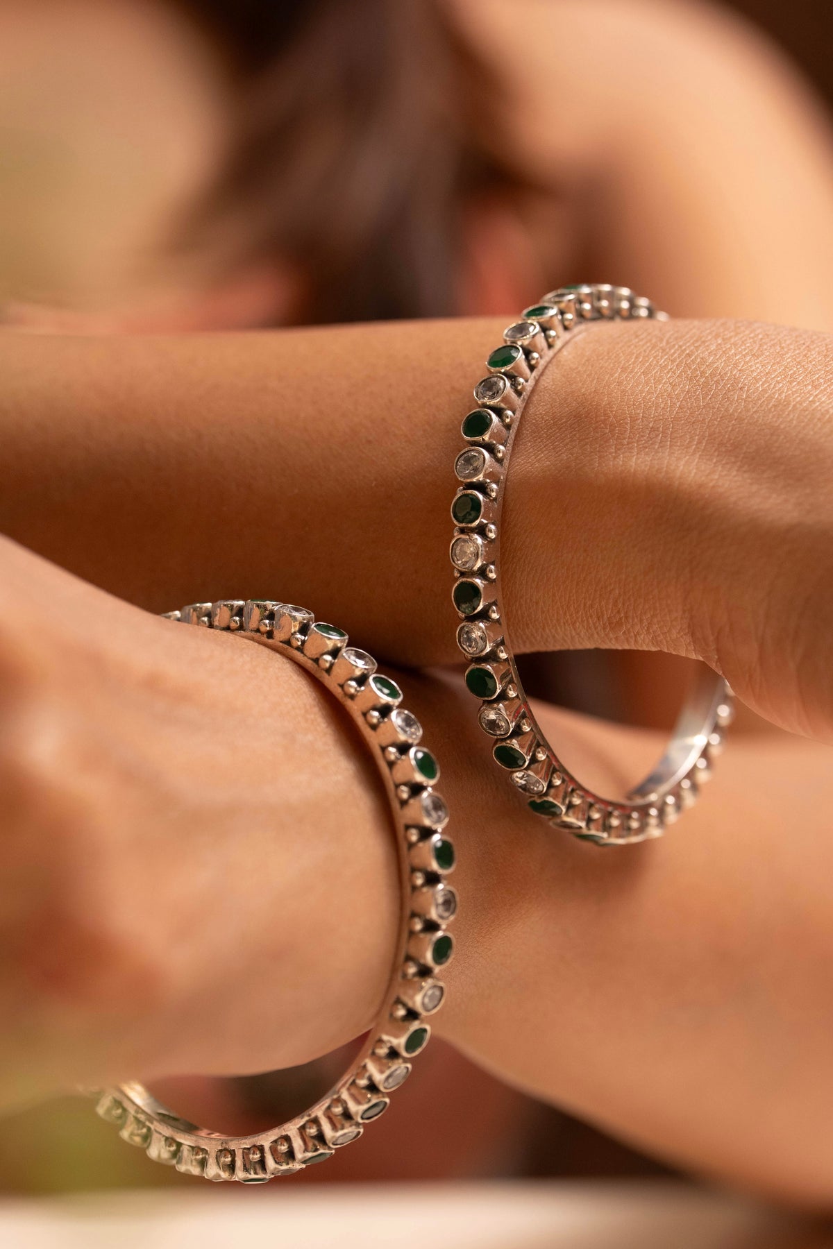 Mishi Emerald Trail Bangle
