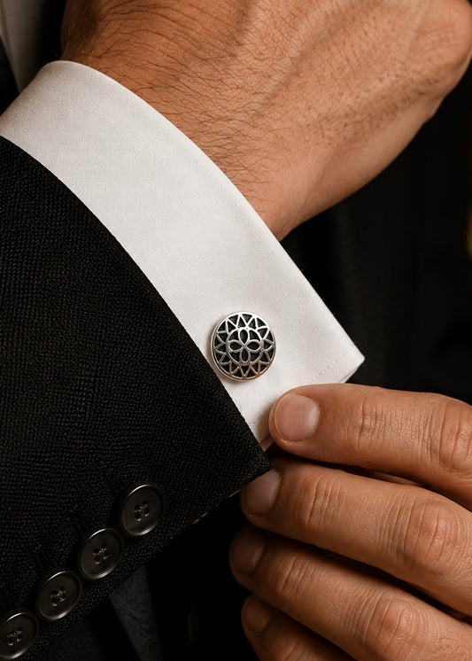 Anokhi Midnight Bloom Cufflinks