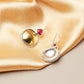 Aadhya Ruby Matte Drop Earrings