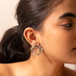 Navratna Bird Hoop Earring