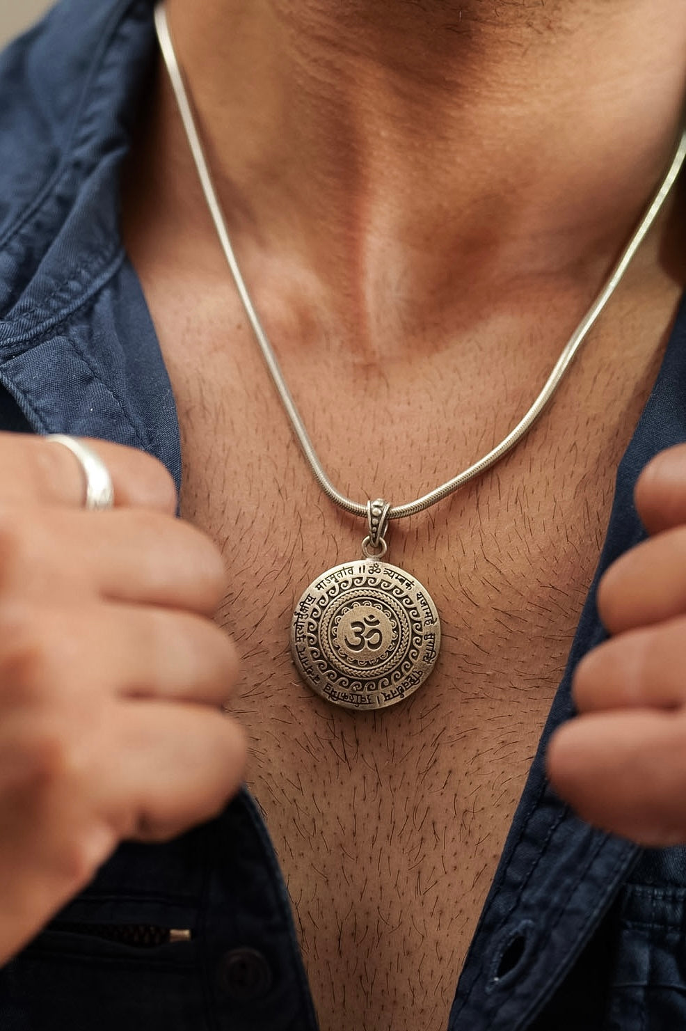 Aadhya Maha Mrityunjaya Om Pendant