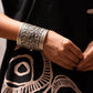 Anokhi Chitai Floral Motif Statement Handcuff