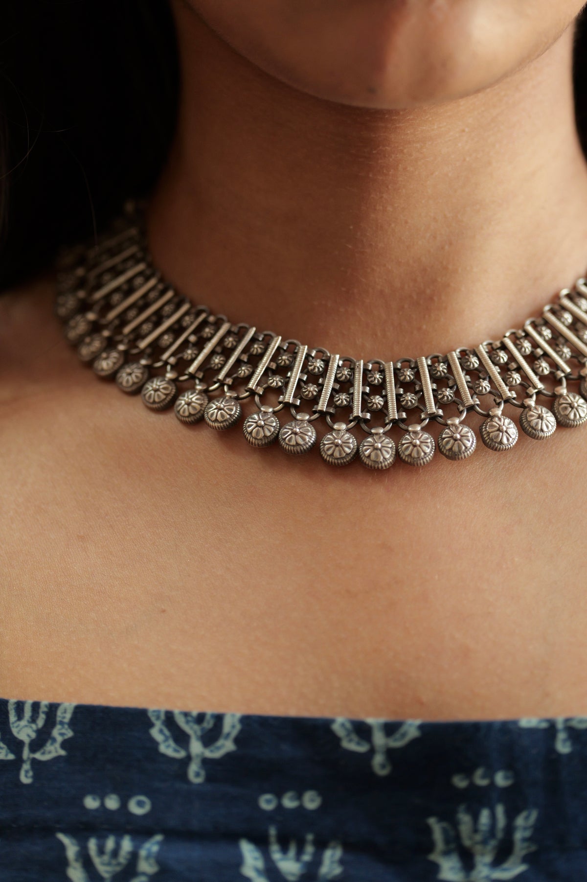Aadhya Intricate Floral Drape Necklace