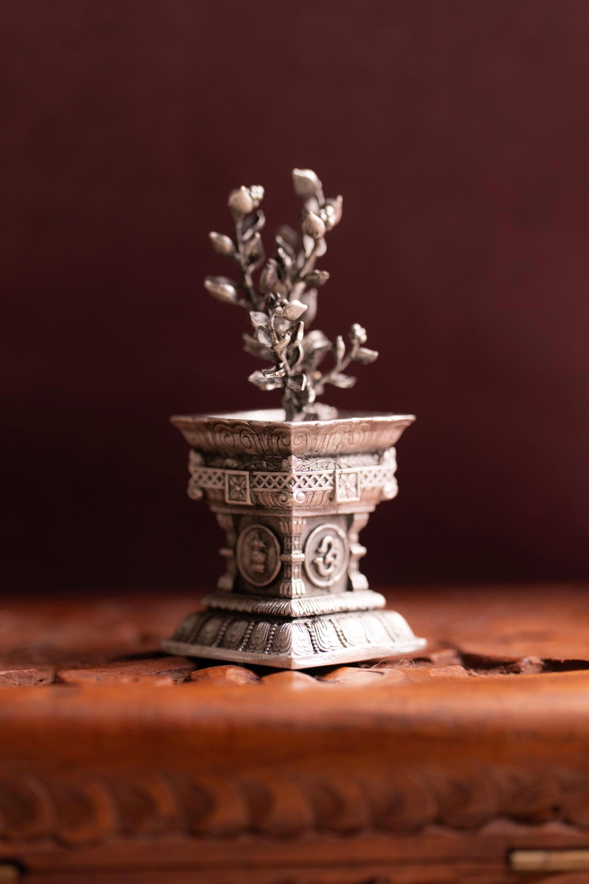 Lakshmi Tulsi Vriksha Silver Idol