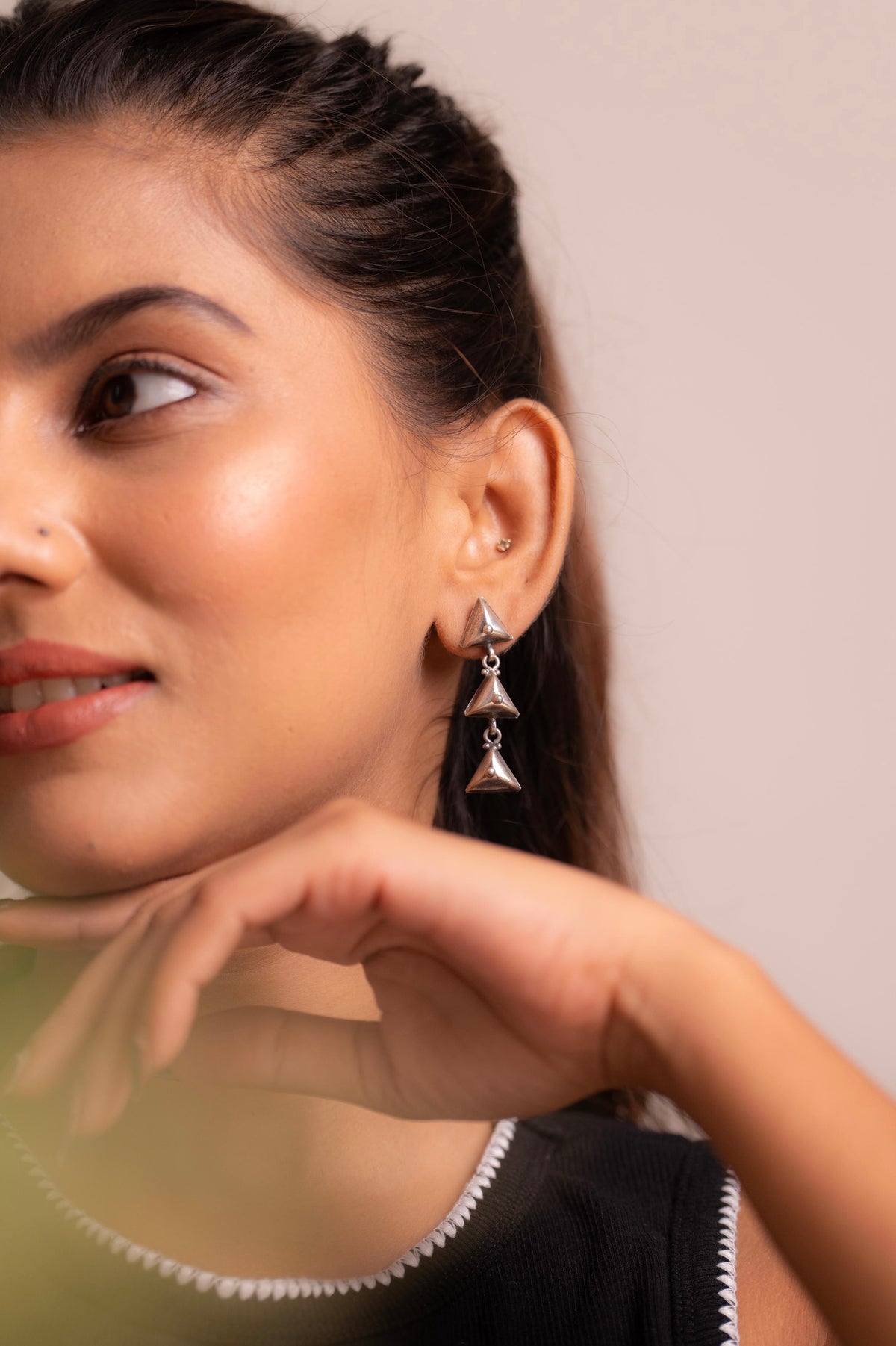 Anokhi Pyramid Cascade Earrings