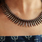 Aadhya Ruby Beaded Spike Necklace