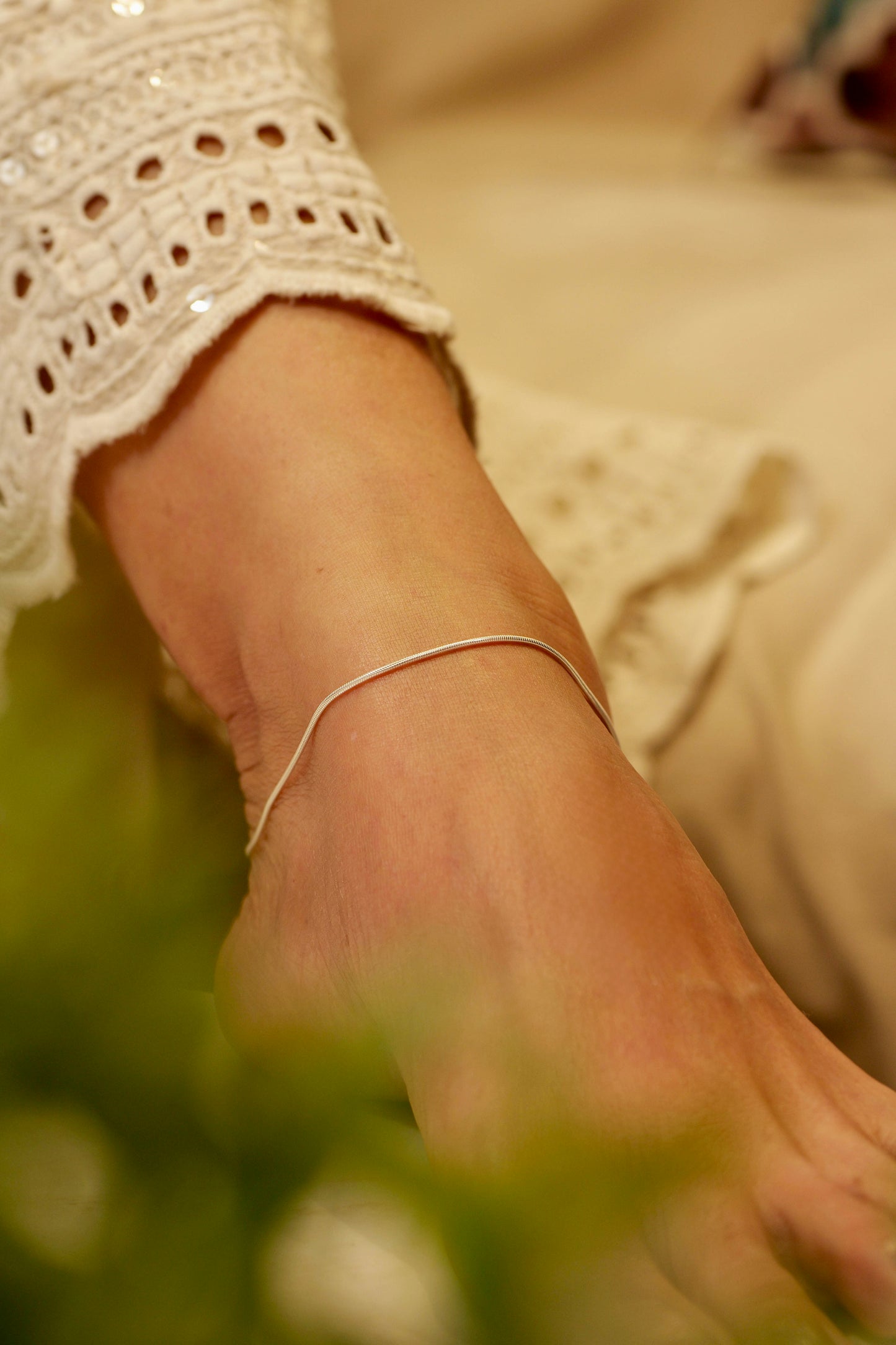 Anaya Fine Snake Chain Anklet