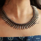 Aadhya Ruby Beaded Spike Necklace
