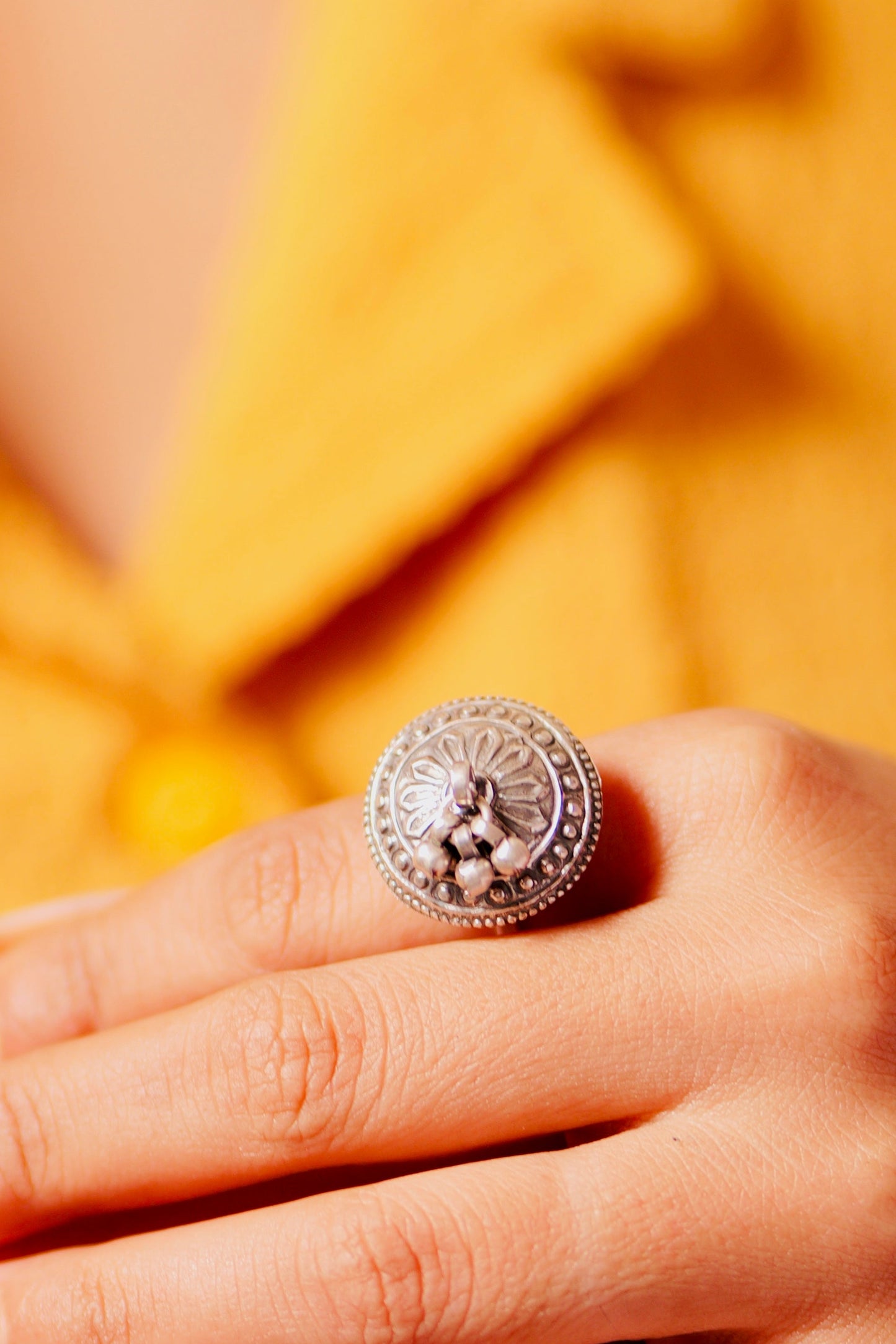 Anokhi Floral Ghungri Dome Ring