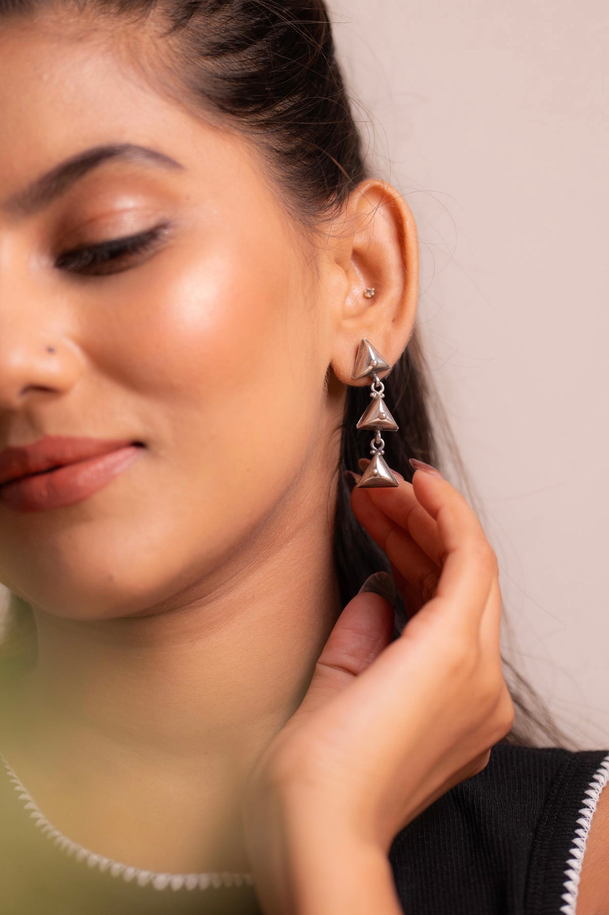 Anokhi Pyramid Cascade Earrings
