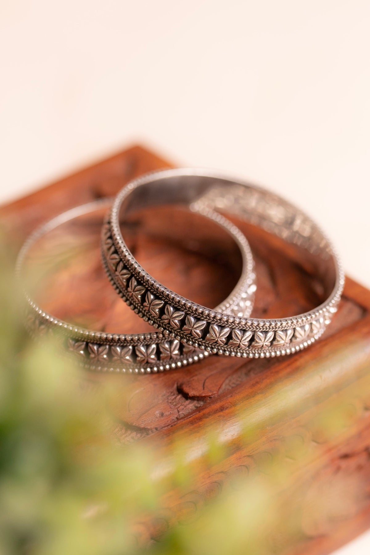 Anokhi Floral Carved Bangle