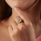 Gulbahar Kundan Floral Ring