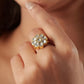 Gulbahar Kundan Floral Ring