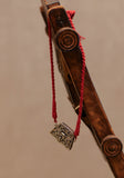 Aadhya Timeless Chitai Purse Necklace (Maroon Dori)