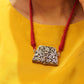 Aadhya Timeless Chitai Purse Necklace (Maroon Dori)