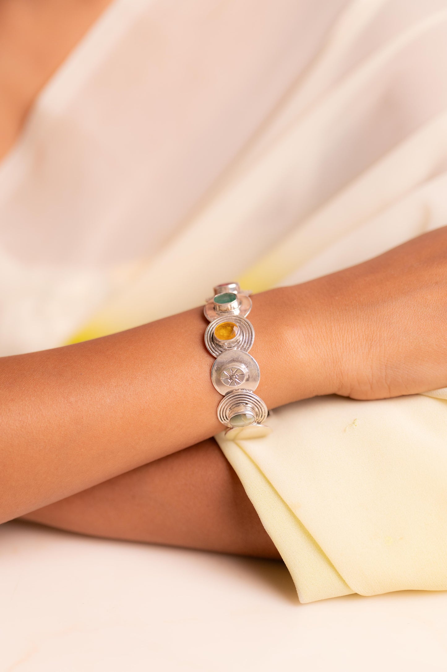 Navratna Celestial Cuff Bracelet