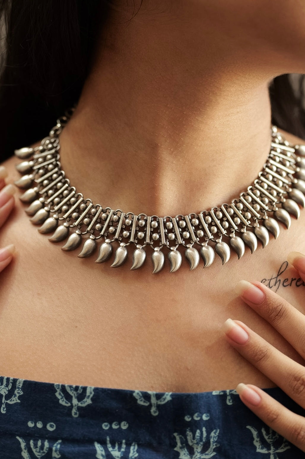 Aadhya Crescent Beaded Choker