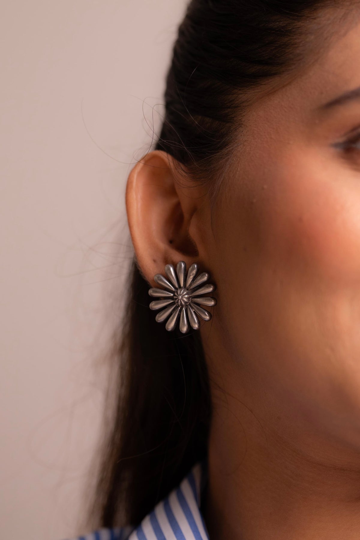 Anokhi Flower Embossed Studs