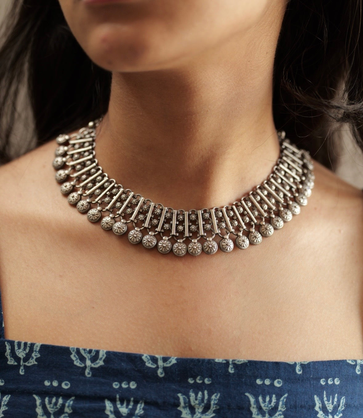 Aadhya Intricate Floral Drape Necklace
