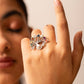 Mishi Navratan Peacock Bloom Ring