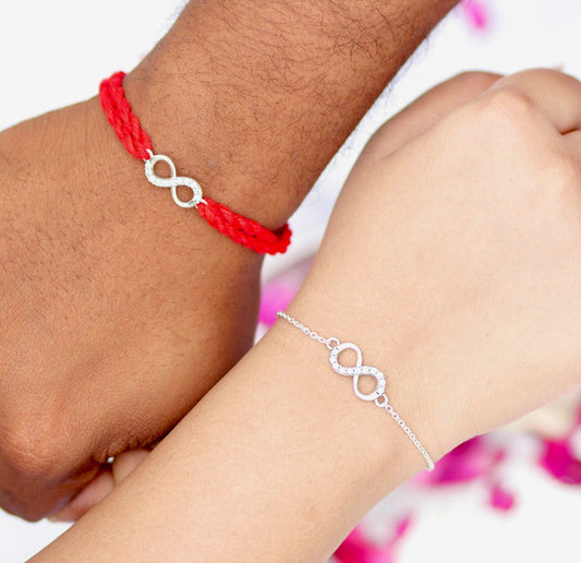 Aadhya Infinity Grace Couple Rakhi Set