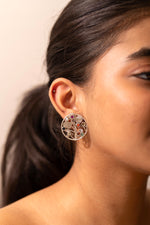 Mishi Navratan Floral Garden Earrings