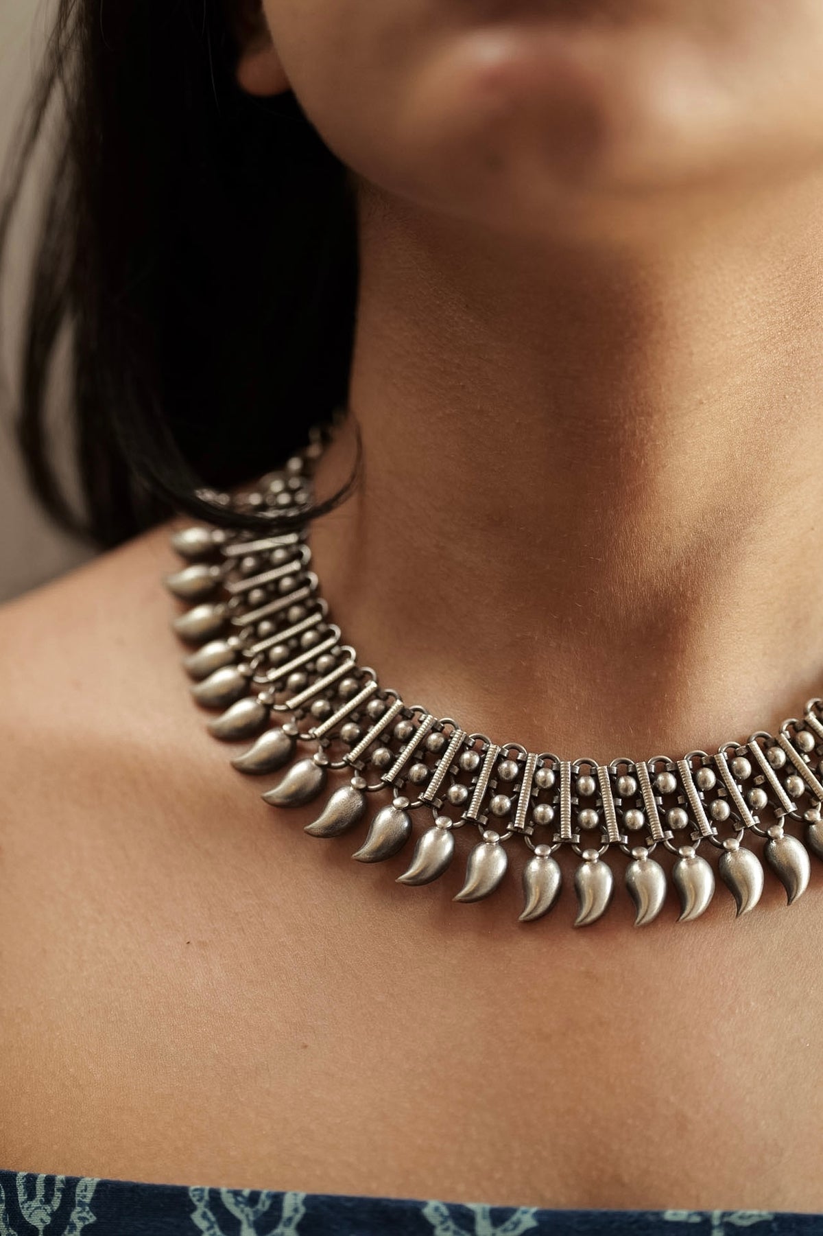 Aadhya Crescent Beaded Choker