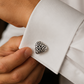 Anokhi Midnight Heart Cufflinks
