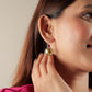 Aadhya Ruby Matte Drop Earrings