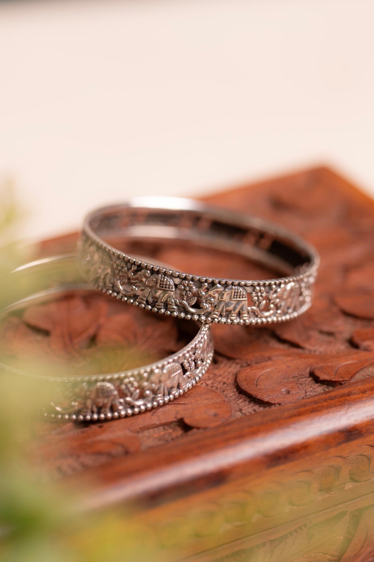 Anokhi Gajraj Carved Bangle Pair