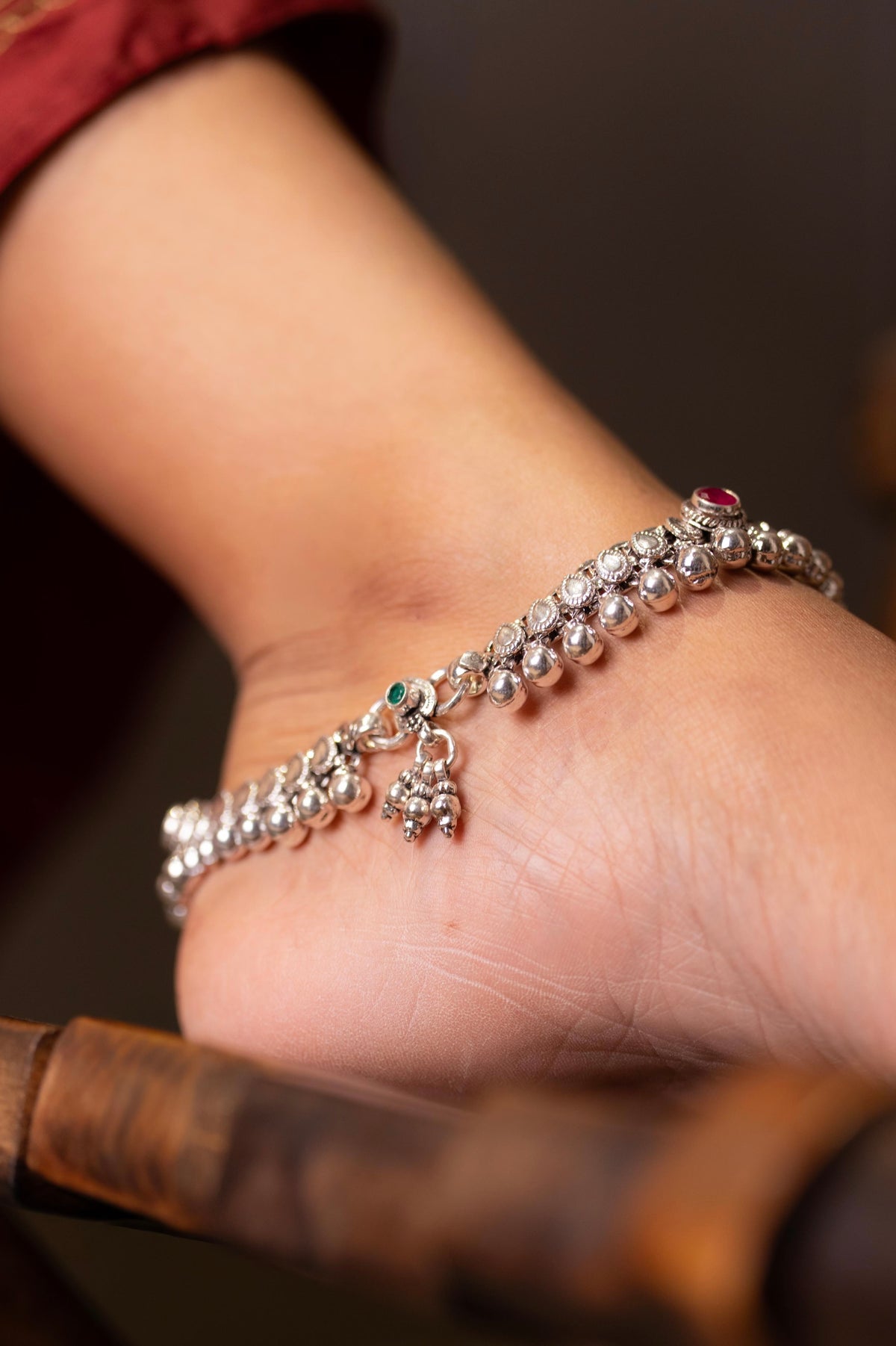 Aadhya Rajsi Jadau Anklet Pair