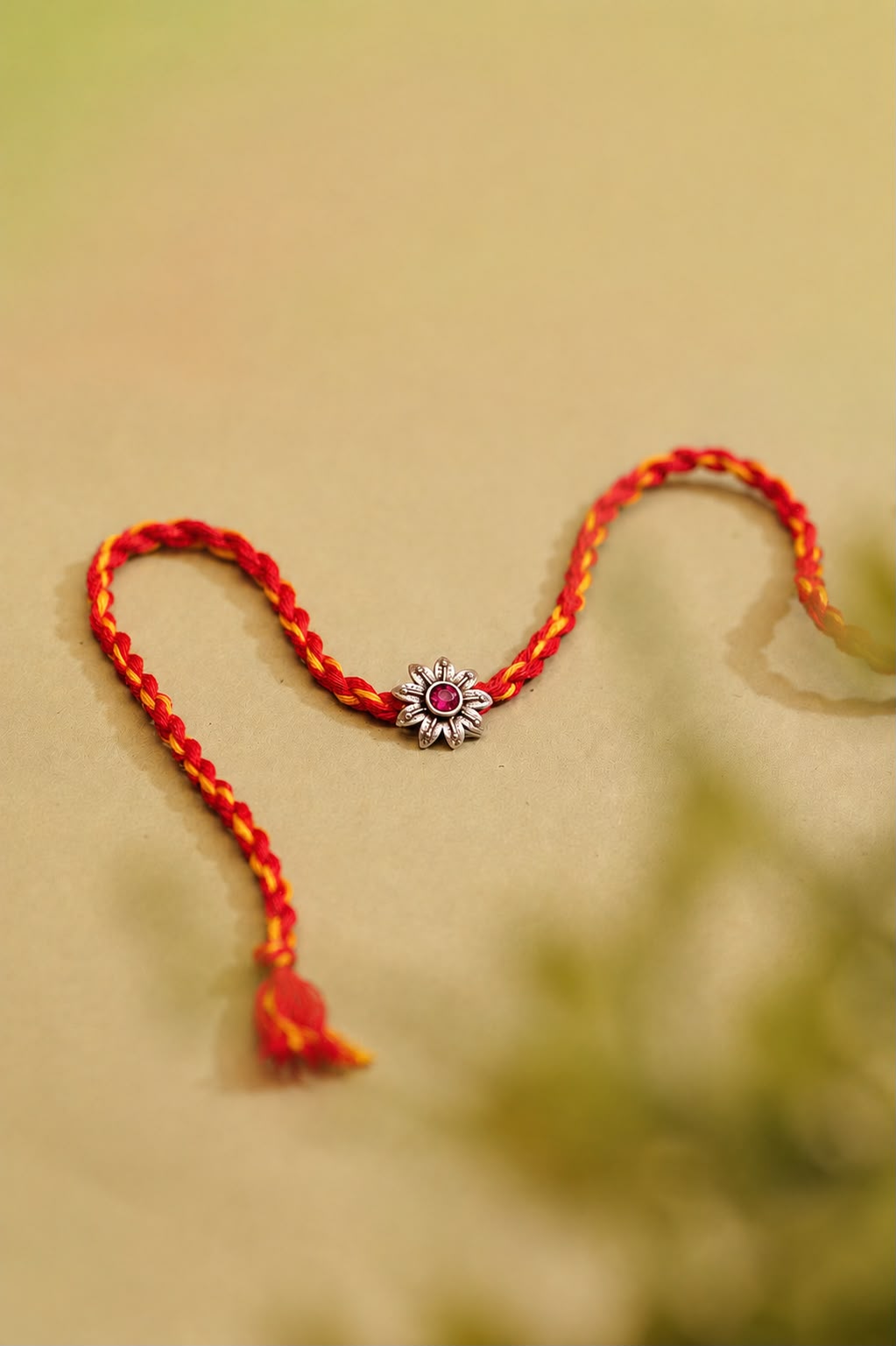Aadhya Pink Floral Rakhi