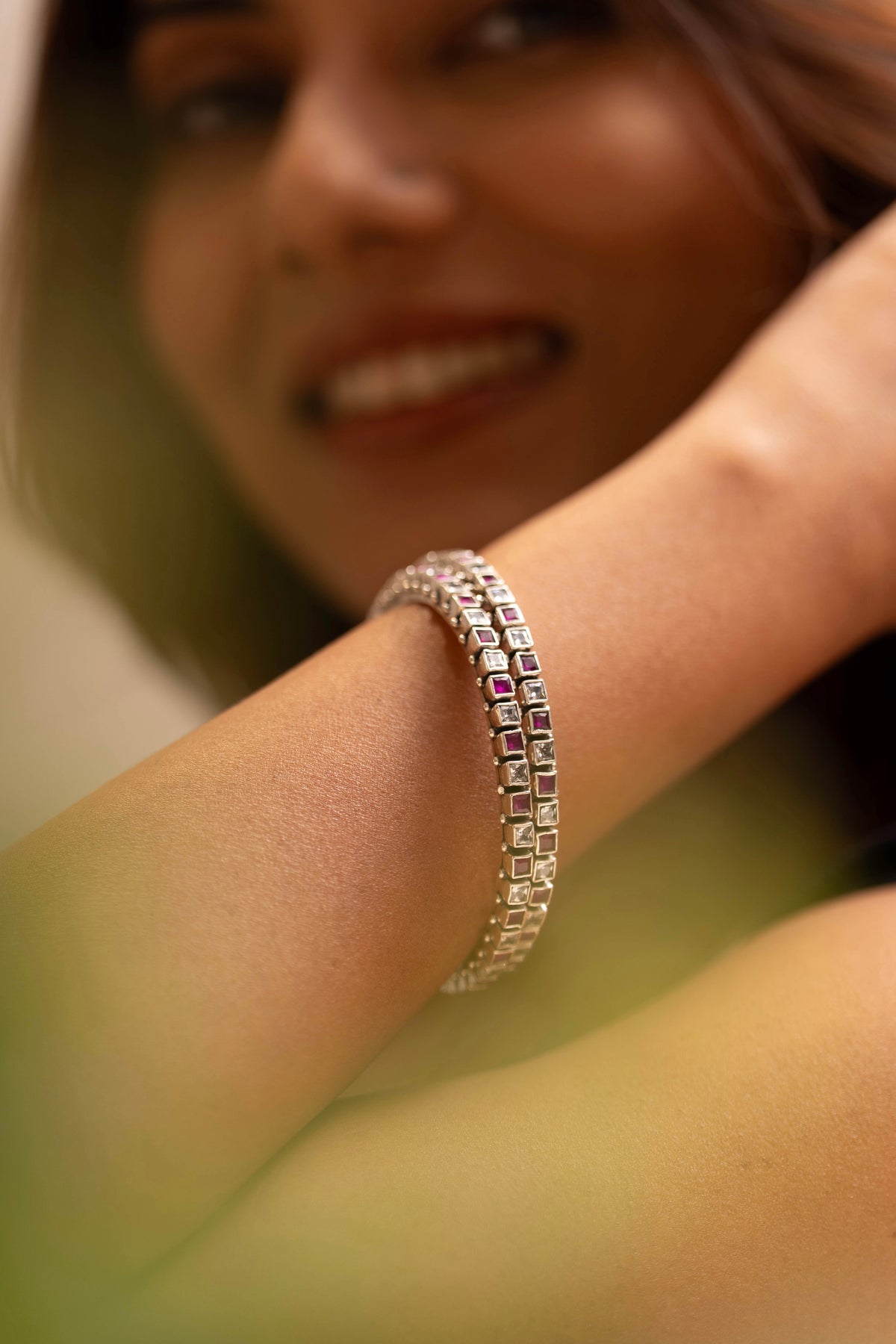 Mishi Ruby Prism Bangle