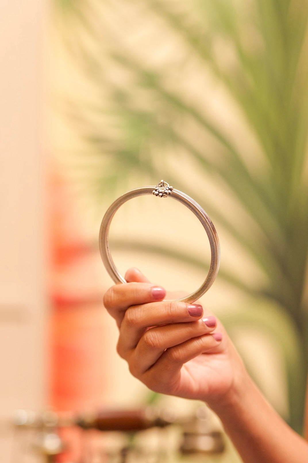 Anokhi Textured Fine Charm Ankle Kada