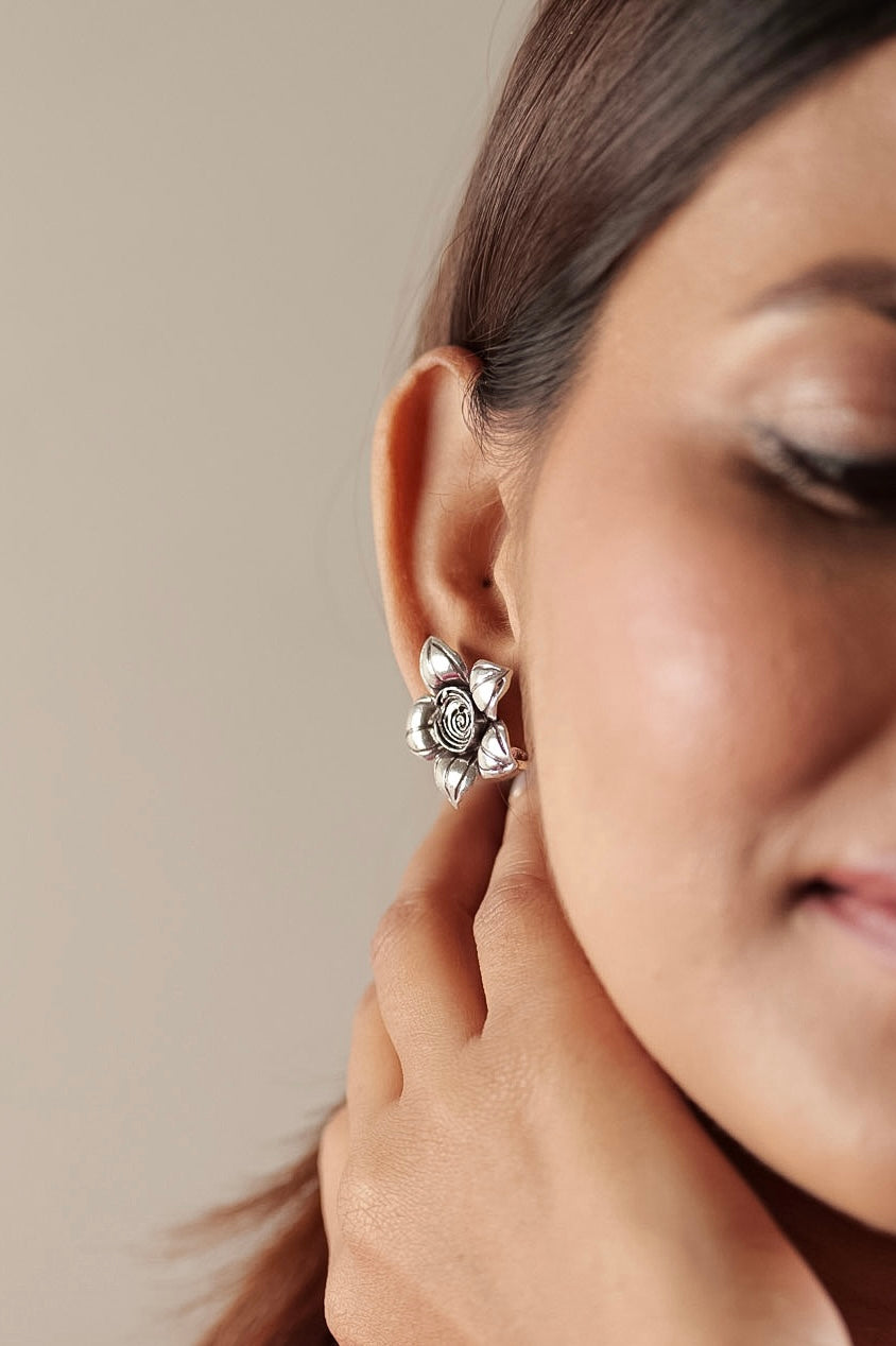 Rose Bloom Spiral Studs