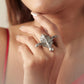 Vintage Spade Matte Ring