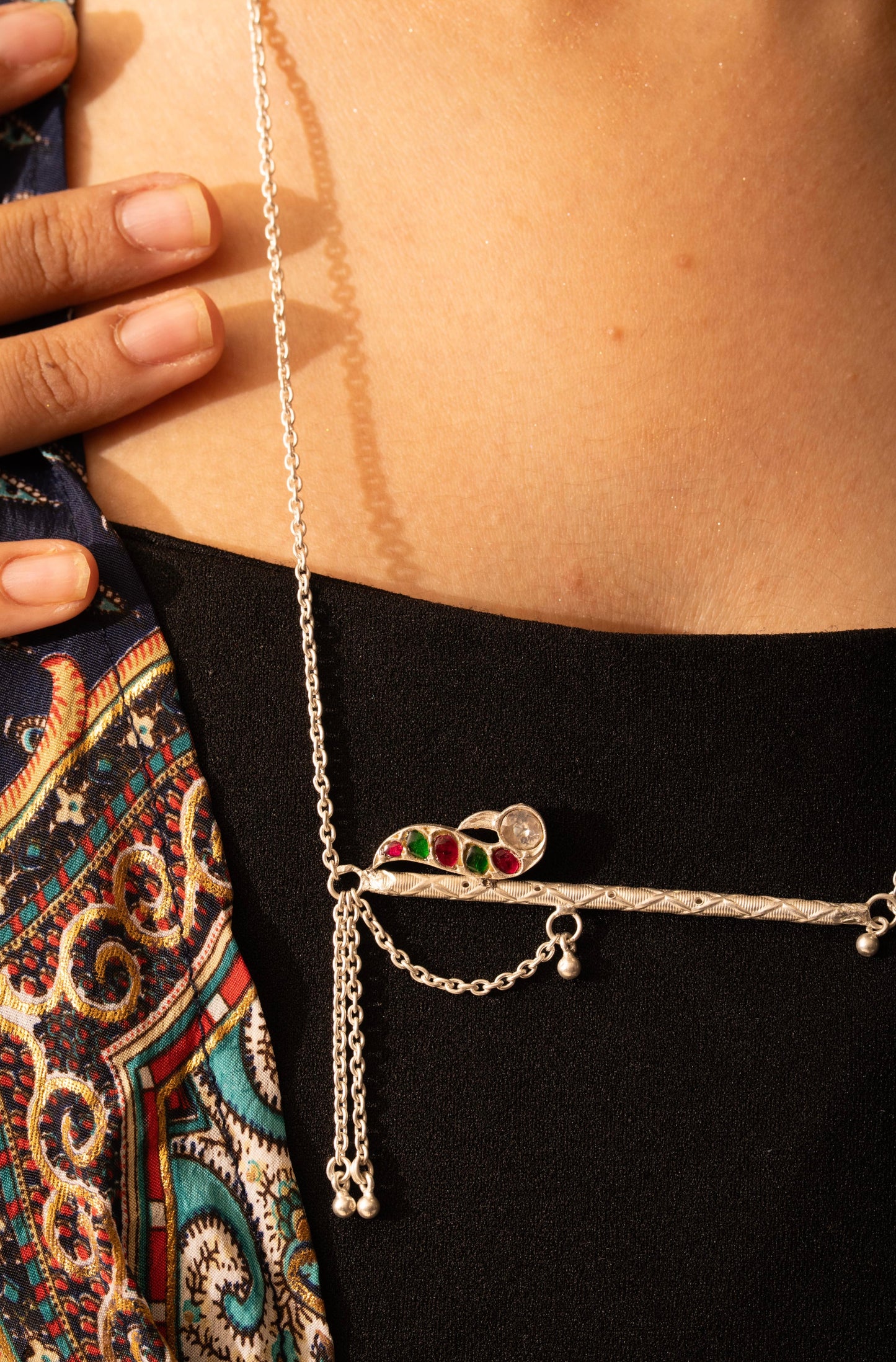 Aadhya Krishna’s Peacock Flute Necklace