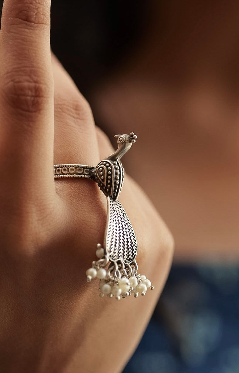 Anaya Peacock Pearl Heritage Ring