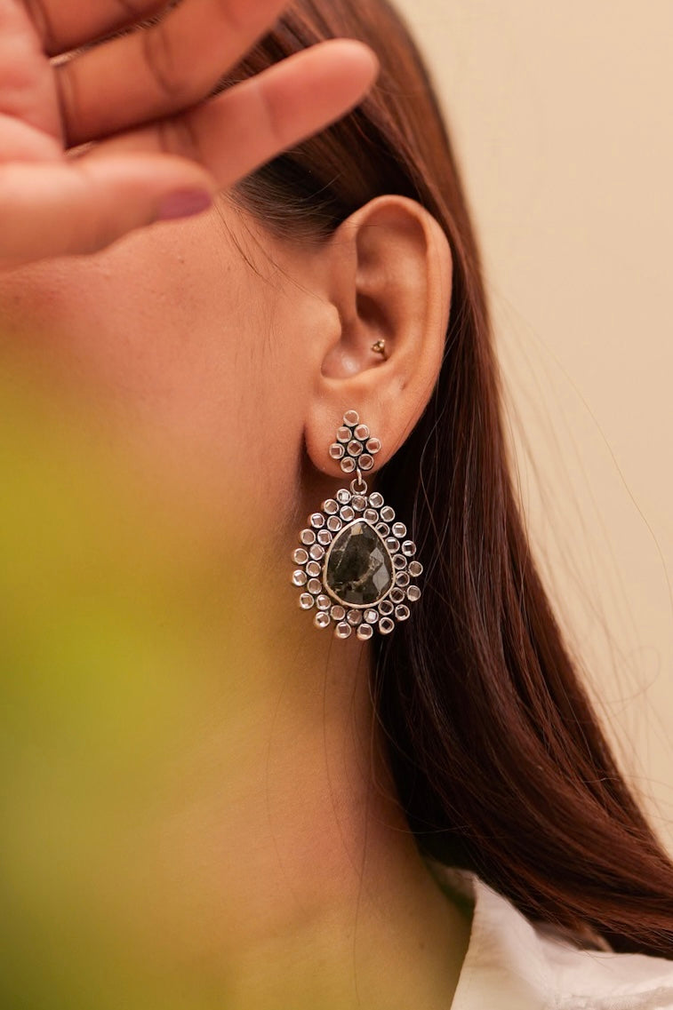 Midnight Luster Twinkling Drop Earring