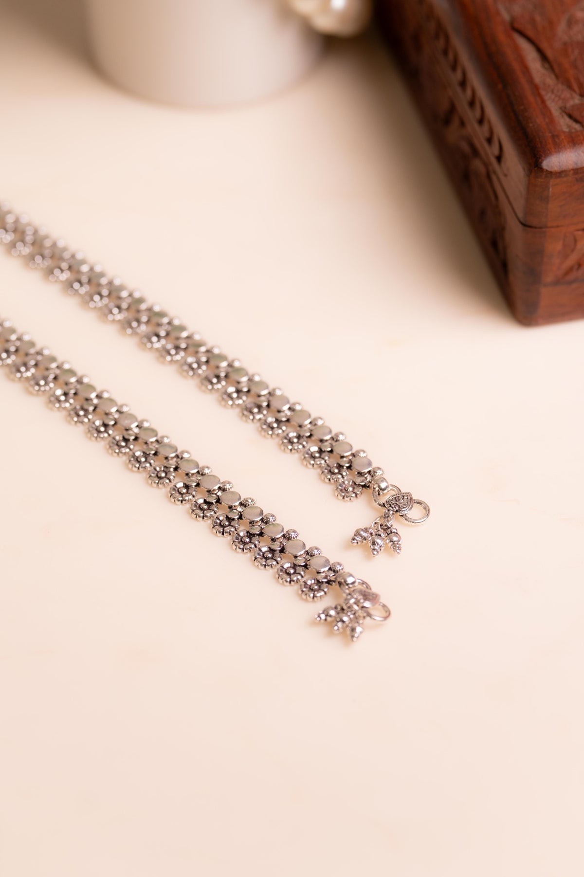 Aadhya Gulbahar Floral Anklet Pair