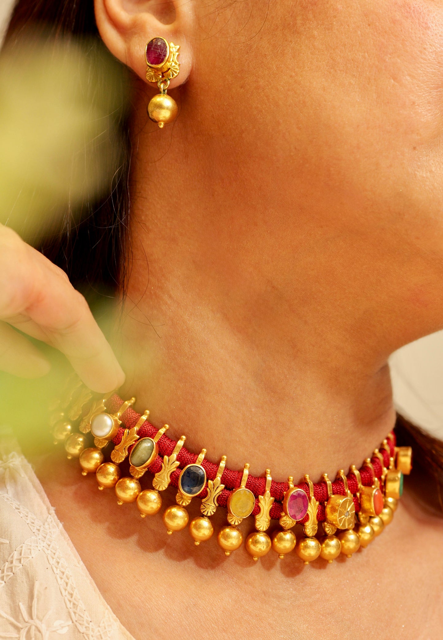 Anokhi Navratna Bead Choker