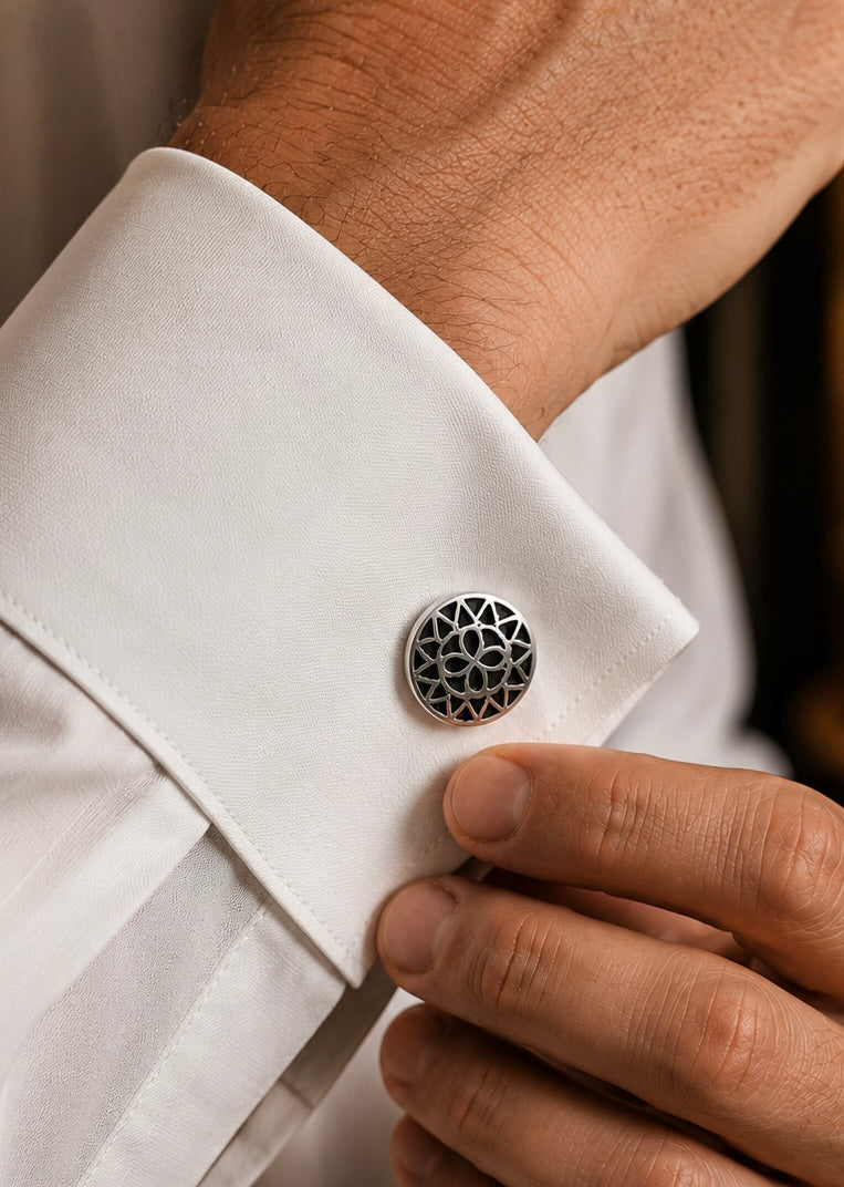 Anokhi Midnight Bloom Cufflinks