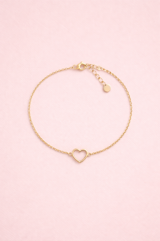 Aadhya Hollow Heart Bracelet