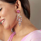 Neel Gulab Beaded Drop Earrings