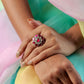 Ruhani Ruby Floral Ring