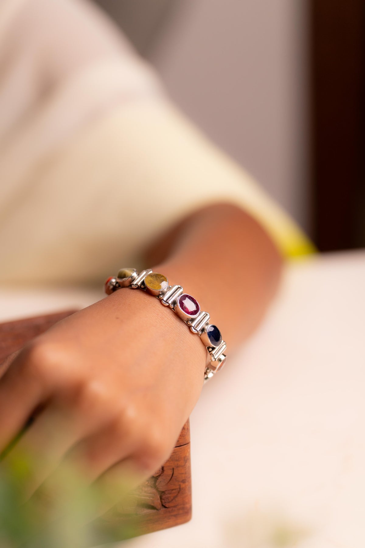 Navratna Heritage Link Bracelet